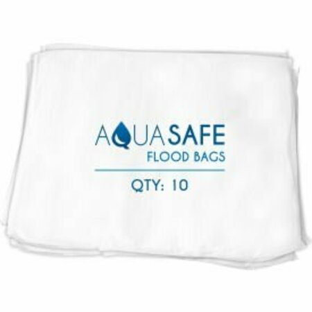 MBZ INDUSTRIAL AquaSafe Liquid Absorbing Sandless Sandbag, 22inL x 16inW x 1inH, Pack of 10 AS10-FB